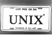 UNIX "license plate"